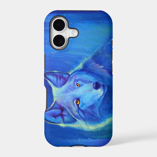 Blue Wolf iPhone 5 / 5S Custom Case | Wolf Design (Back)