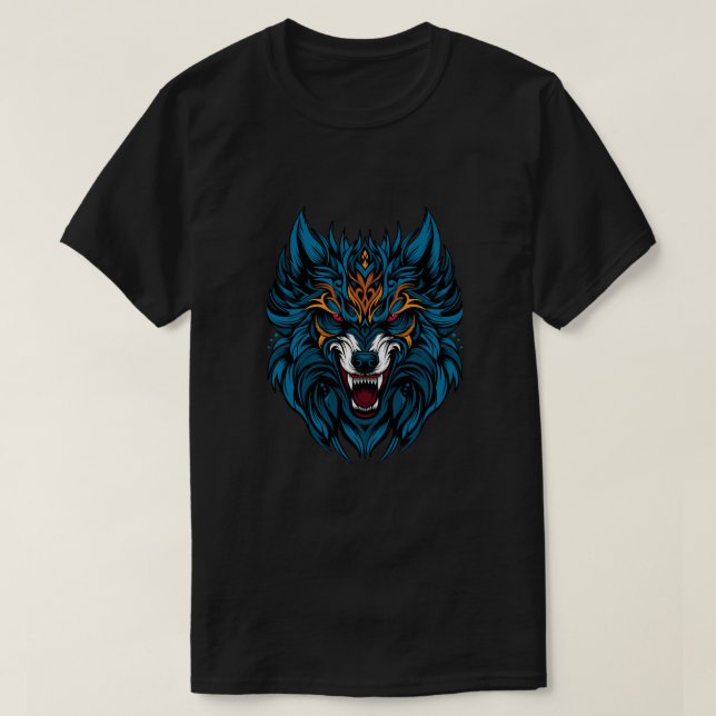 blue wolf T-Shirt (Design Front)