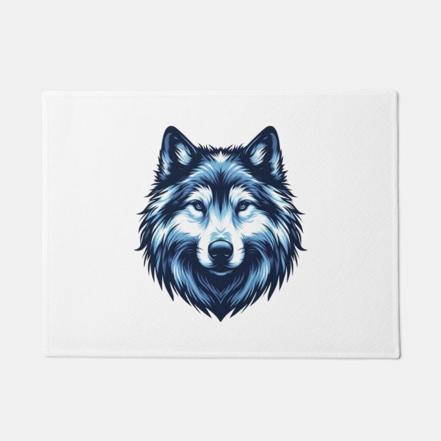 blue wolfdog  6 doormat (Front)