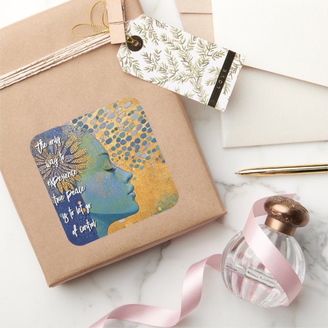 Blue Woman Let Go Of Control Sticker (Gifting)