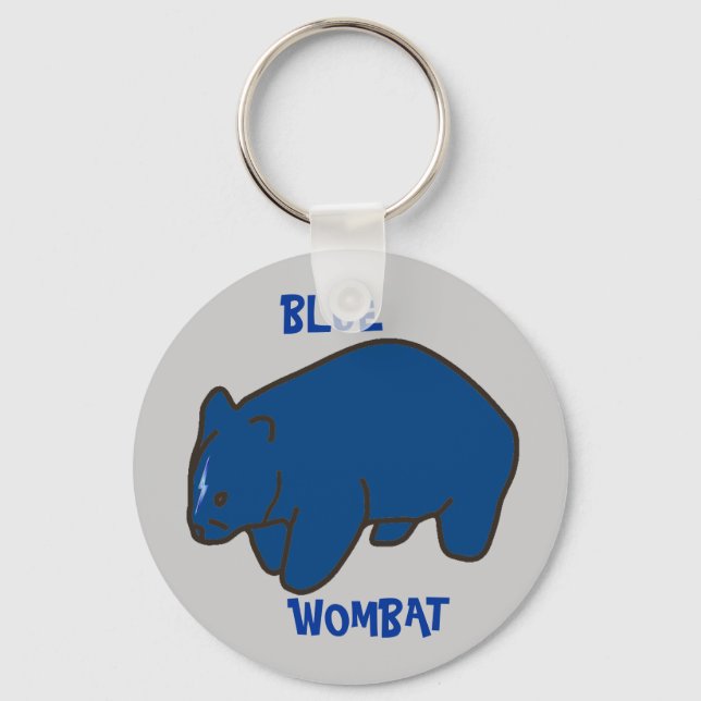 Blue Wombat Key Chain (Front)