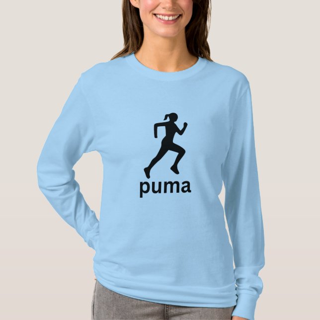 Blue Women's Athletic Style T-Shirt  (Front)