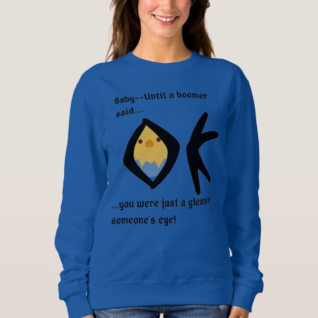 Blue Women's Basic Sweatshirt Boomeranged (Front)