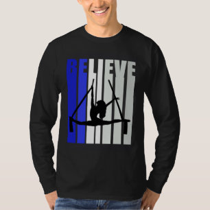 Blue Womens Believe Air Yoga Inspirational Squad P T-Shirt