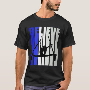 Blue Womens Believe Air Yoga Inspirational Squad P T-Shirt