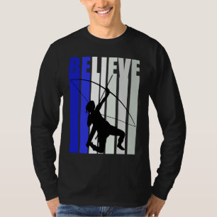 Blue Womens Believe Archery Inspirational Archer G T-Shirt
