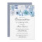 Blue Wonderland Grey Flower Quinceanera Invite