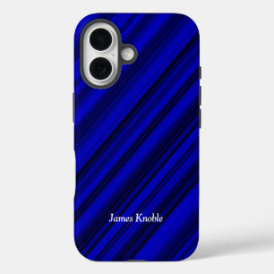 Blue Woodgrain Personalised iPhone 16 Case