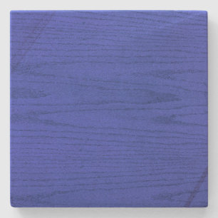 Blue Woodgrain Square Coaster