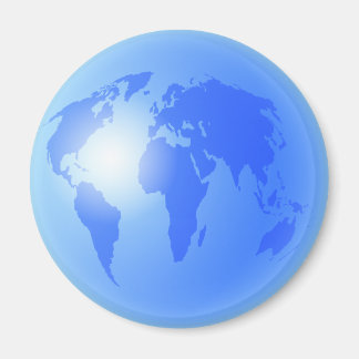 Blue World Globe Magnet