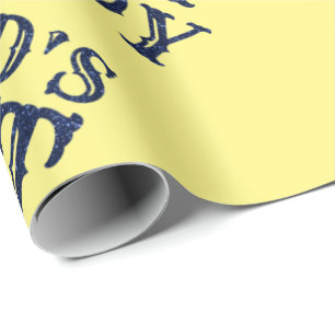 Blue World's Best Daddy Father's Day Glitter Wrapping Paper