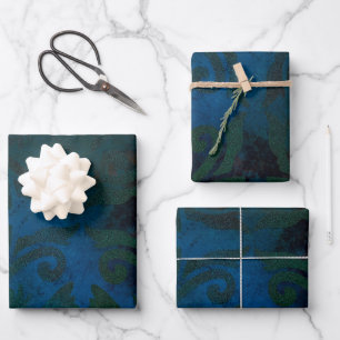 blue wrapping paper sheet