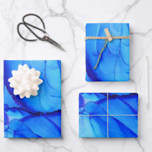 Blue wrapping paper sheet