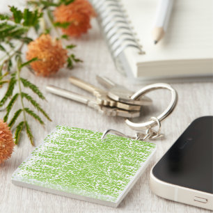 Blue wrapping paper with a repetitive white snowfl key ring