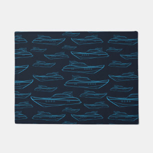 Blue Yacht Pattern Doormat