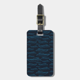Blue Yacht Pattern Luggage Tag
