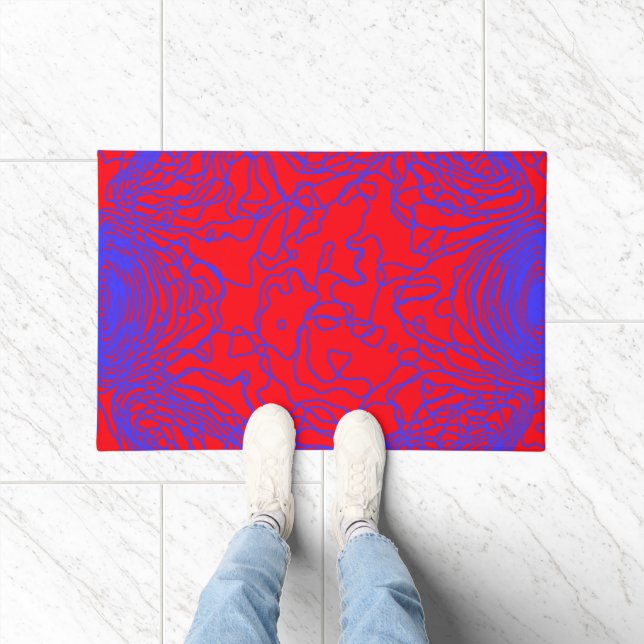 Blue Yarn Door Mat (Indoor)