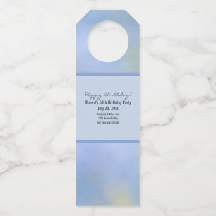Blue Yellow Abstract Palo Verde Event Details Bottle Tag