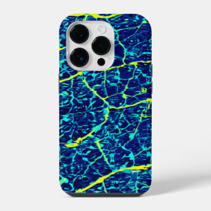 Blue / Yellow Abstract Pattern iPhone 14 Pro Case