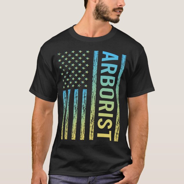 Blue Yellow Arborist T-Shirt (Front)