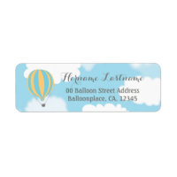 Blue Yellow Balloon Sky Return Address Labels