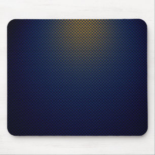 Blue yellow black carbon fiber patterned mouse pad