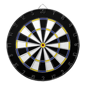 Blue Yellow Black Dartboard