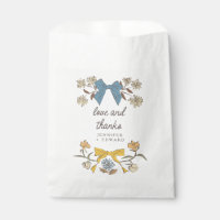Blue Yellow Bows and Blossoms Boho Wedding