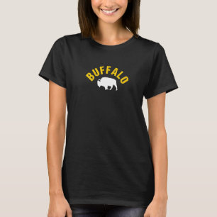 Blue Yellow Buf Buffalo Throwback Retro Buf New Yo T-Shirt