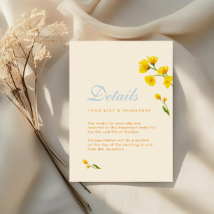 Blue & Yellow buttercup Enclosure Card