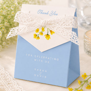 Blue & Yellow buttercup Wedding Favour Box