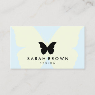 Blue & Yellow Butterfly Elegant Professional Business Card