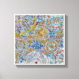 Blue & Yellow Canvas Wall Art12" x 12", 1.5", Print