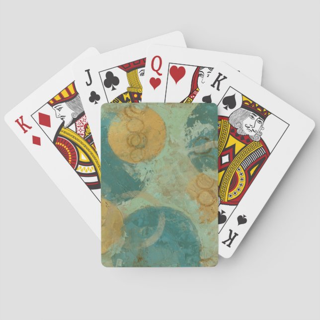 Blue & Yellow Circles Playing Cards (Back)