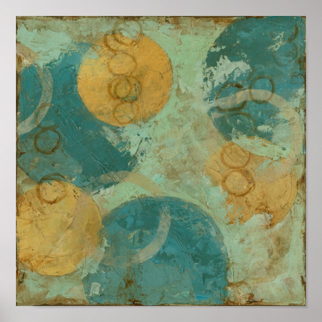 Blue & Yellow Circles Poster (Front)