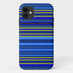 Blue Yellow Cyan Stripes Background Case-Mate iPhone Case