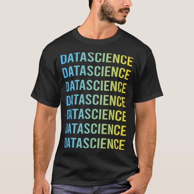 Blue Yellow Data Science T-Shirt (Front)