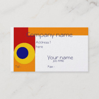 Blue Yellow Dots Business Card