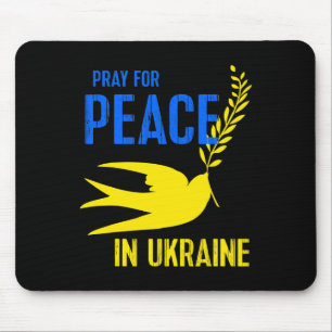 Blue Yellow Dove Pray For Peace Ukraine Ukrainian Mouse Pad