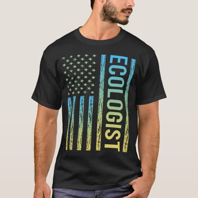 Blue Yellow Ecologist T-Shirt (Front)
