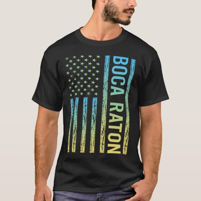Blue Yellow Flag - Boca Raton T-Shirt (Front)