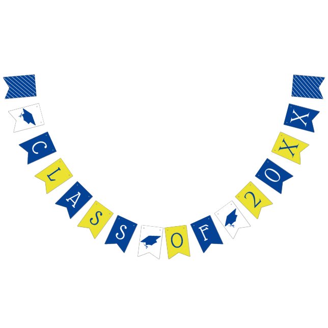 Blue Yellow Graduation Bunting (All)