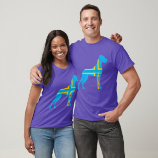 Blue Yellow Great Dane T-Shirt