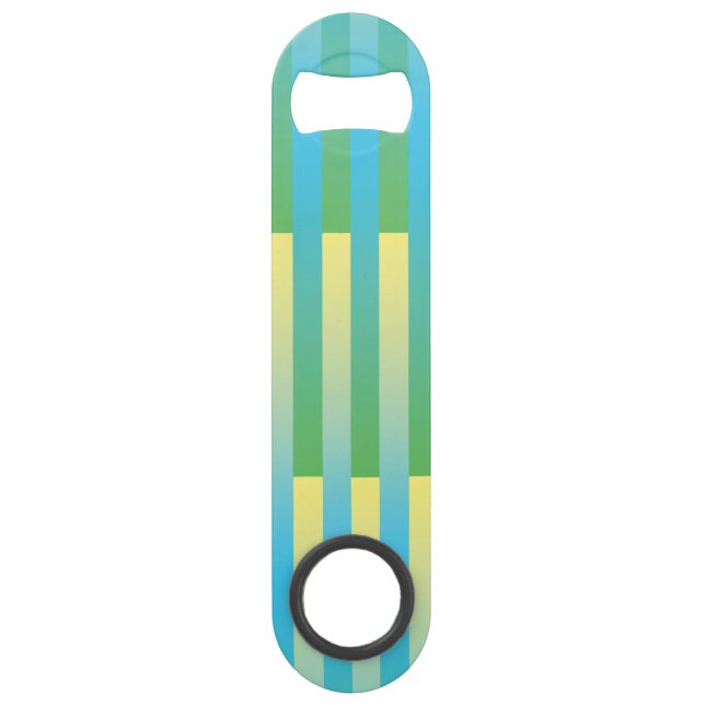 Blue Yellow Green Striped Pattern (Front)