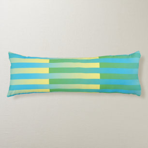 Blue Yellow Green Striped Pattern Body Cushion