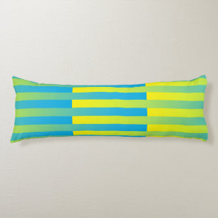 Blue Yellow Green Striped Pattern Body Cushion
