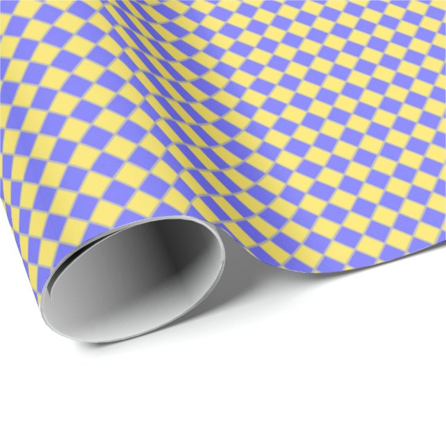 Blue Yellow Grey Wrapping Paper (Roll Corner)