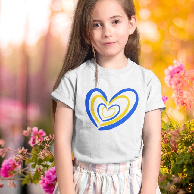 Blue Yellow Heart Peace No War Ukraine Inspiration T-Shirt (Creator Uploaded)