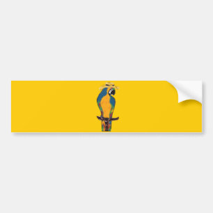 Blue & Yellow Parrot Bumper Sticker