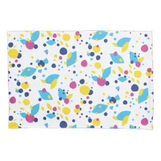 Blue Yellow Pink Fun Flow Abstract Pattern Modern Pillowcase